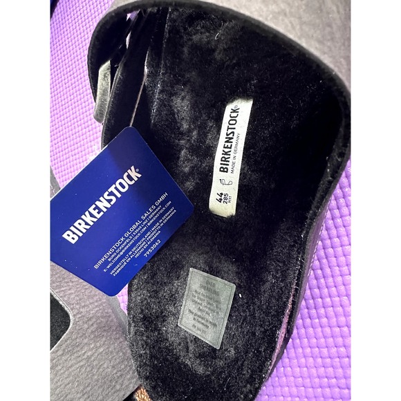 NWT BIRKENSTOCK Arizona Fur Shearling Black Sandals Size 11 Men Shoes main image 8